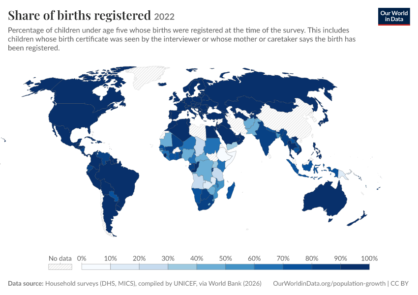 A thumbnail of the "Share of births registered" chart