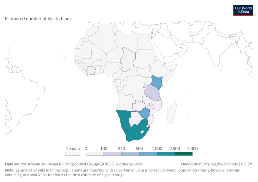 A thumbnail of the "Black rhino population" chart