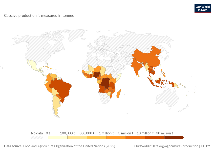 A thumbnail of the "Cassava production" chart
