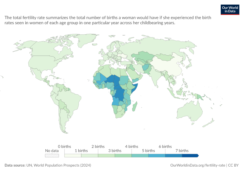 A thumbnail of the "Fertility rate: births per woman" chart