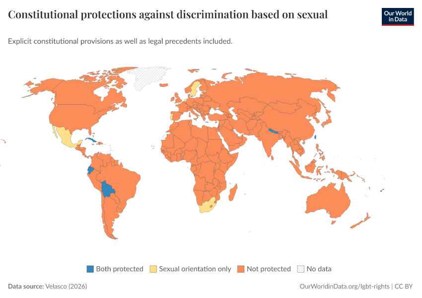 A thumbnail of the "Constitutional protections against discrimination based on sexual orientation or gender identity" chart