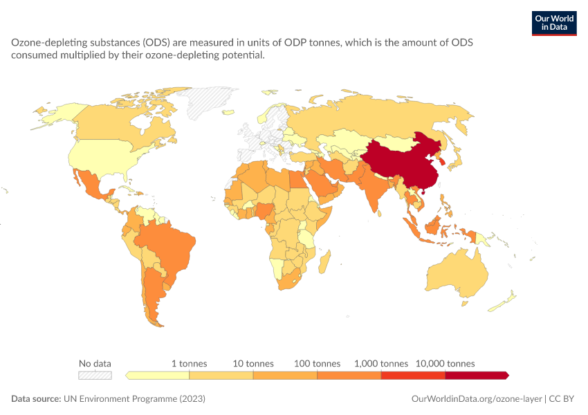 A thumbnail of the "Consumption of ozone-depleting substances" chart