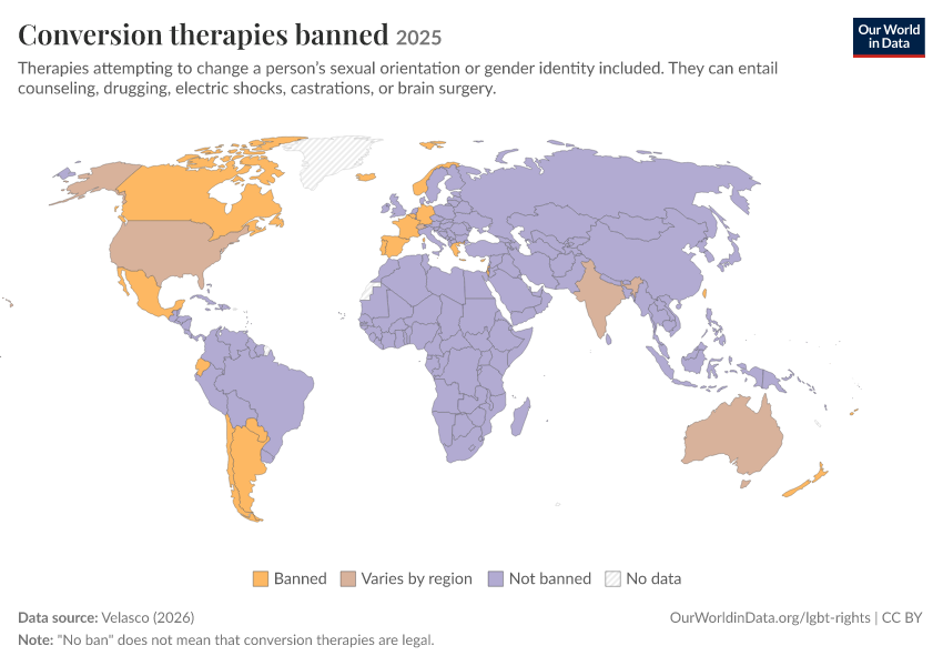A thumbnail of the "Conversion therapies banned" chart