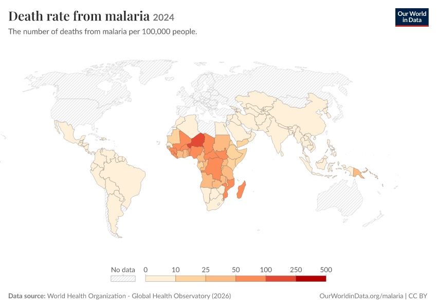 A thumbnail of the "Death rate from malaria" chart