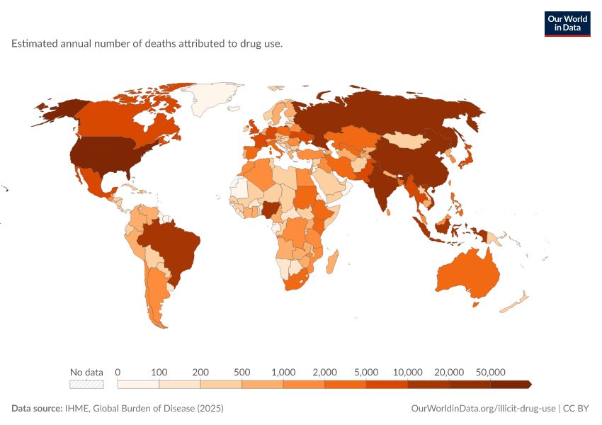 A thumbnail of the "Deaths attributed to drug use" chart