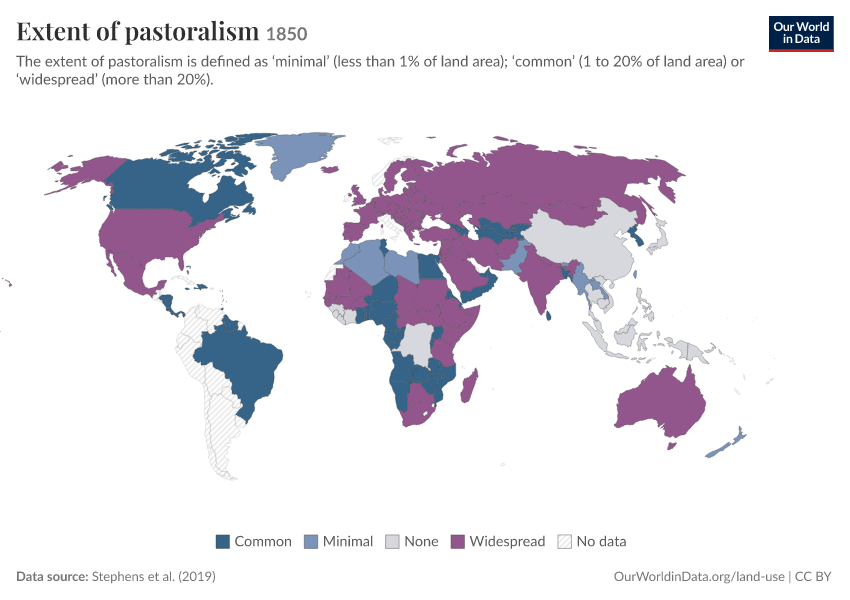 A thumbnail of the "Extent of pastoralism" chart