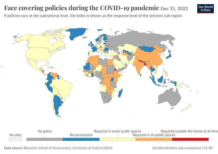 A thumbnail of the "Face covering policies during the COVID-19 pandemic" chart