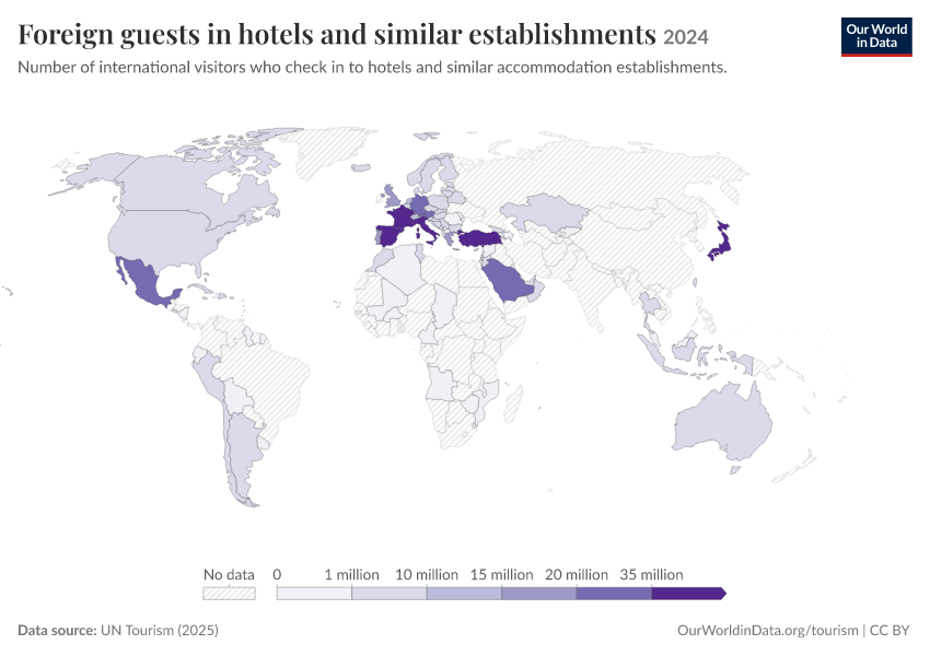 A thumbnail of the "Foreign guests in hotels and similar establishments" chart