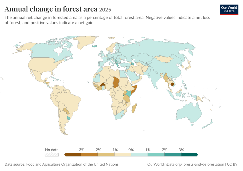 A thumbnail of the "Annual change in forest area" chart