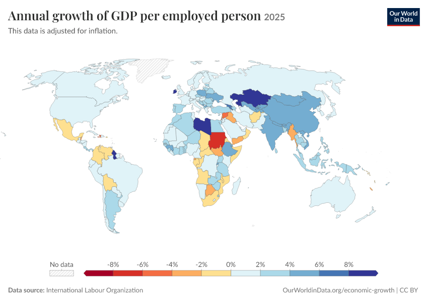 A thumbnail of the "Annual growth of GDP per employed person" chart