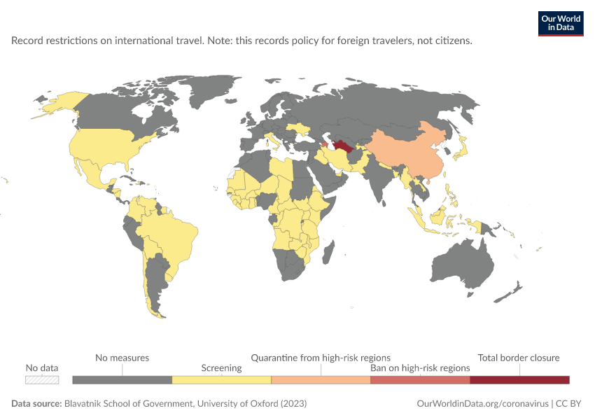 A thumbnail of the "International travel controls during the COVID-19 pandemic" chart