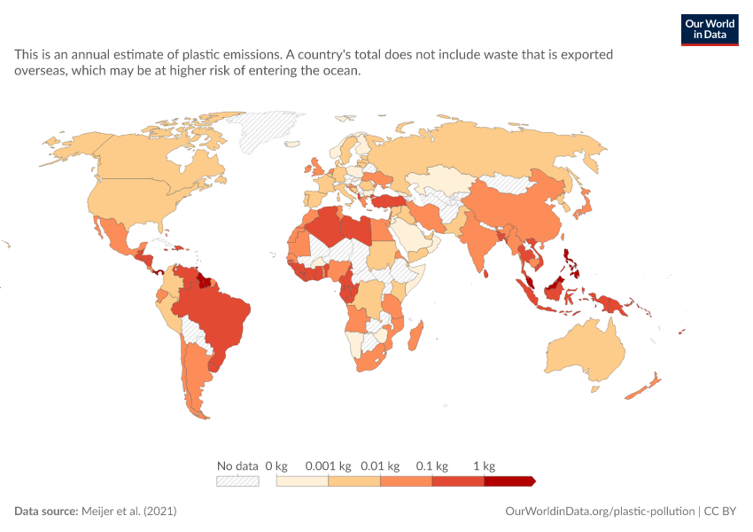 A thumbnail of the "Plastic waste emitted to the ocean per capita" chart