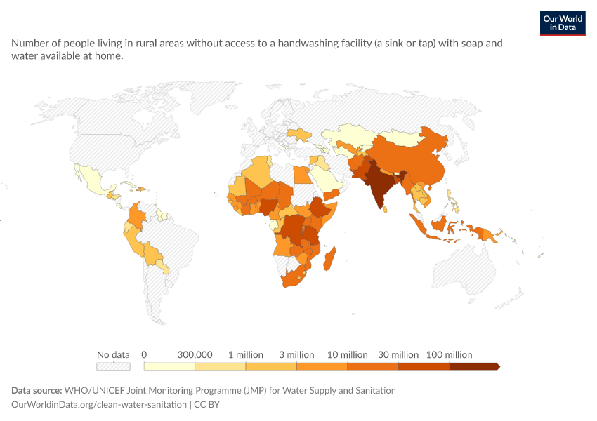 A thumbnail of the "Rural population without basic handwashing facilities" chart