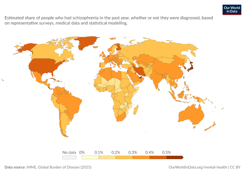 A thumbnail of the "Share of the population with schizophrenia" chart