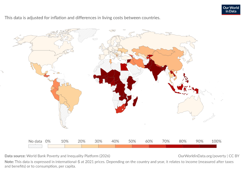 A thumbnail of the "Poverty: Share of population living on less than $10 a day" chart