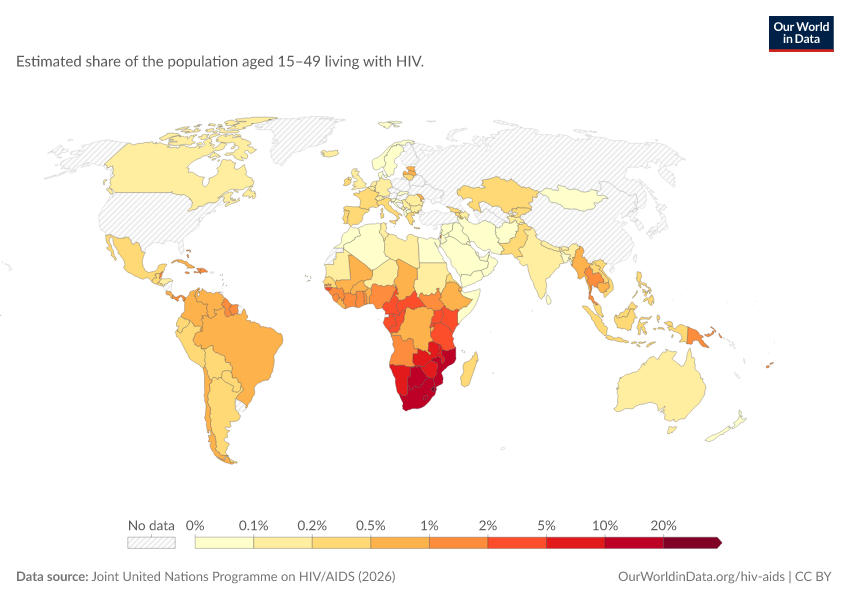 A thumbnail of the "Share of the population living with HIV" chart