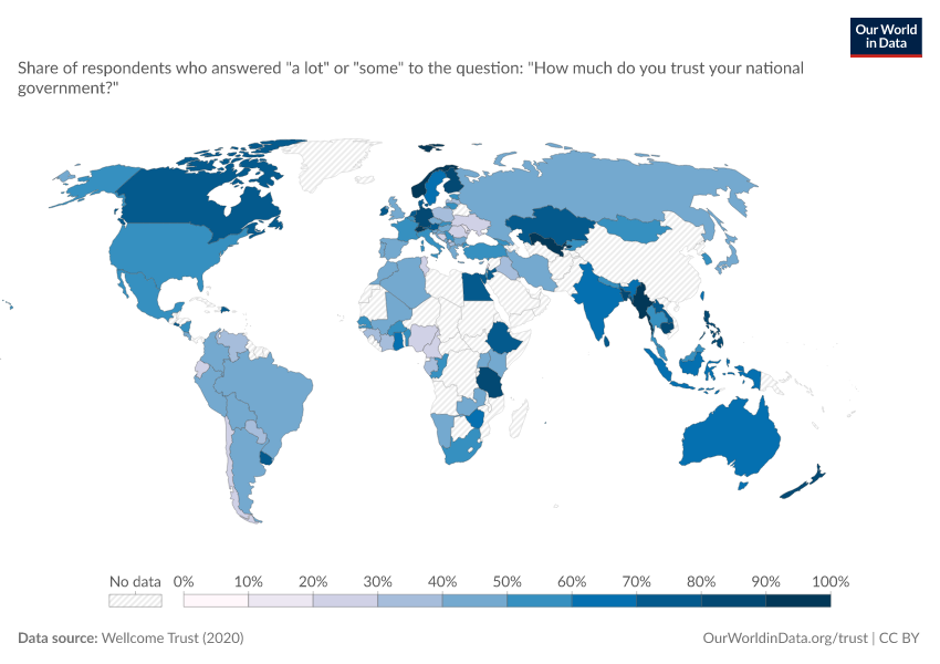 A thumbnail of the "Share of people who trust their national government" chart
