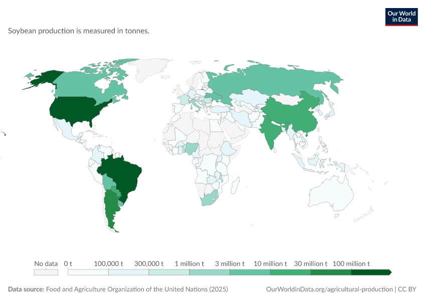 A thumbnail of the "Soybean production" chart