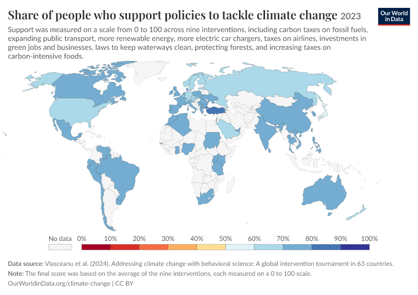 A thumbnail of the "Share of people who support policies to tackle climate change" chart